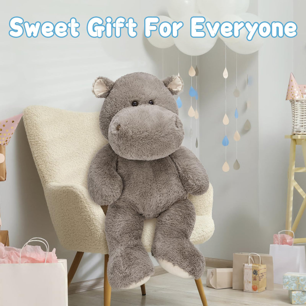 BENINY giant hippo plush highlights durability and craftsmanship