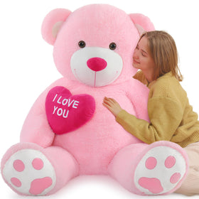 BENINY giant teddy bear 52-inch full view for cozy home decor and big hugs.