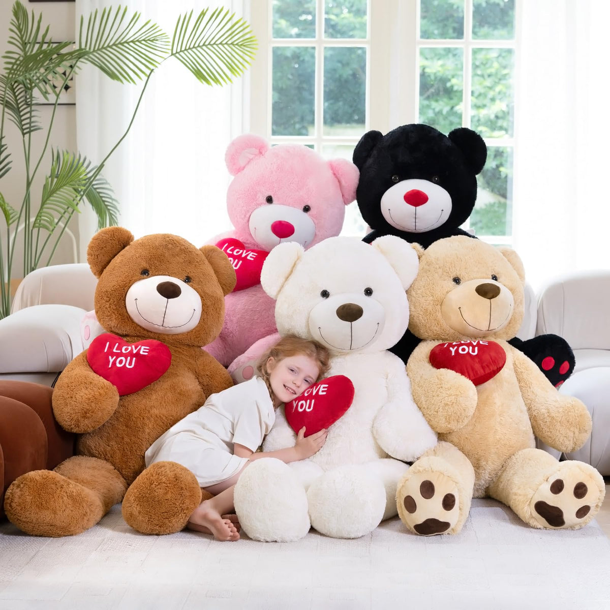 BENINY giant teddy bear on couch adds warm decor