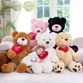 BENINY giant teddy bear on couch adds warm decor