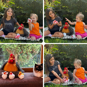 BENINY hen belly-pocket design showing cozy carry-ready feature