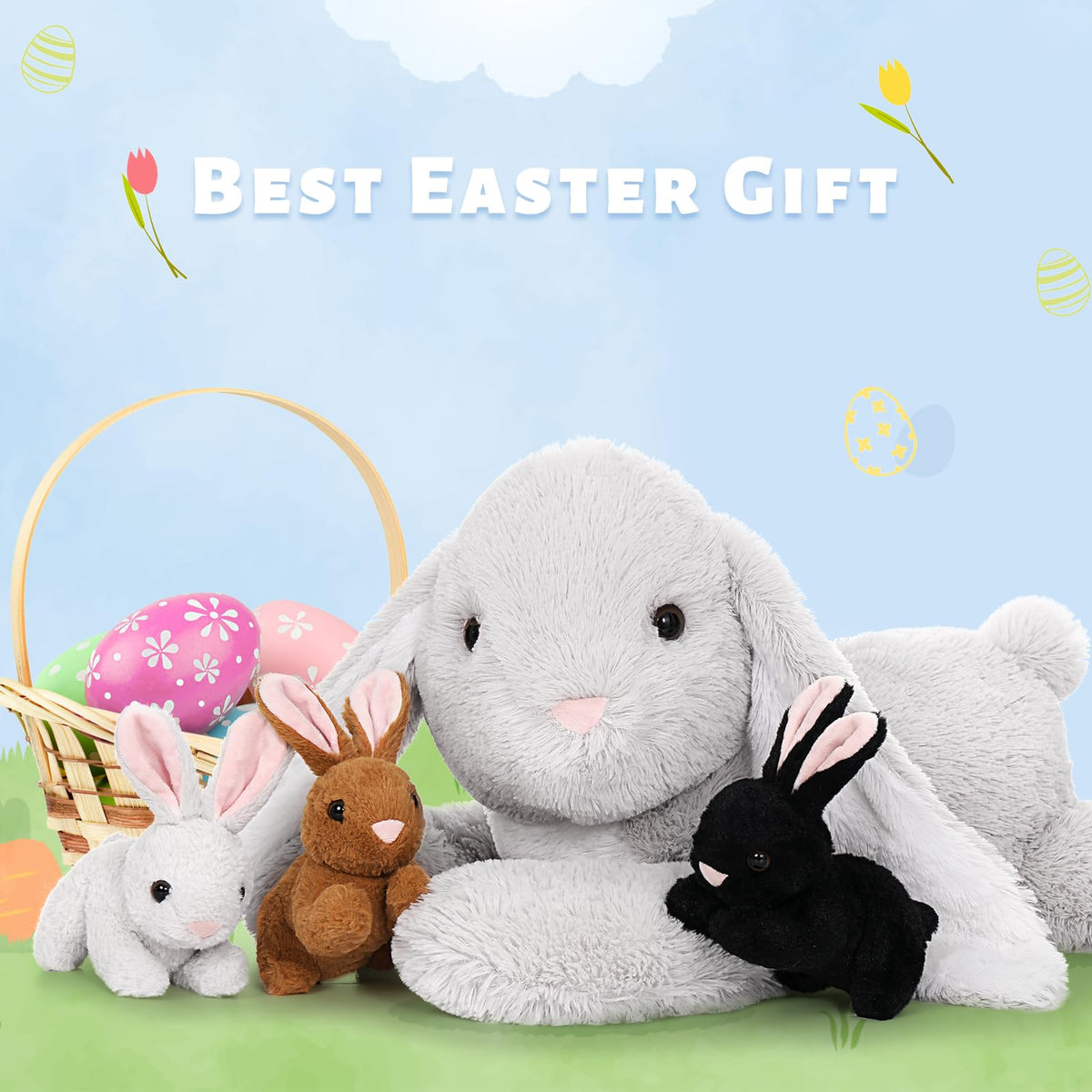 BENINY large bunny plush ideal for cozy hugs