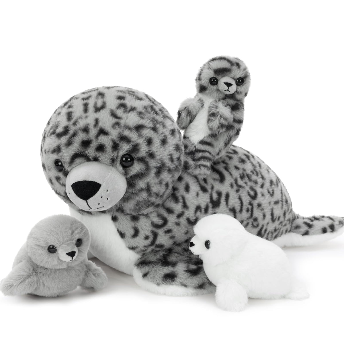 BENINY leopard mother seal plush, 20-inch cuddle-ready size for cozy bedtimes.