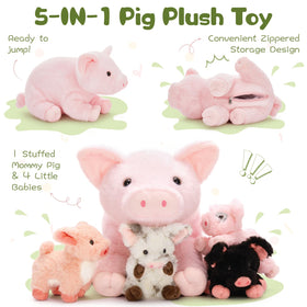 BENINY mom-and-babies pig plush makes a charming gift for birthdays and baby showers.