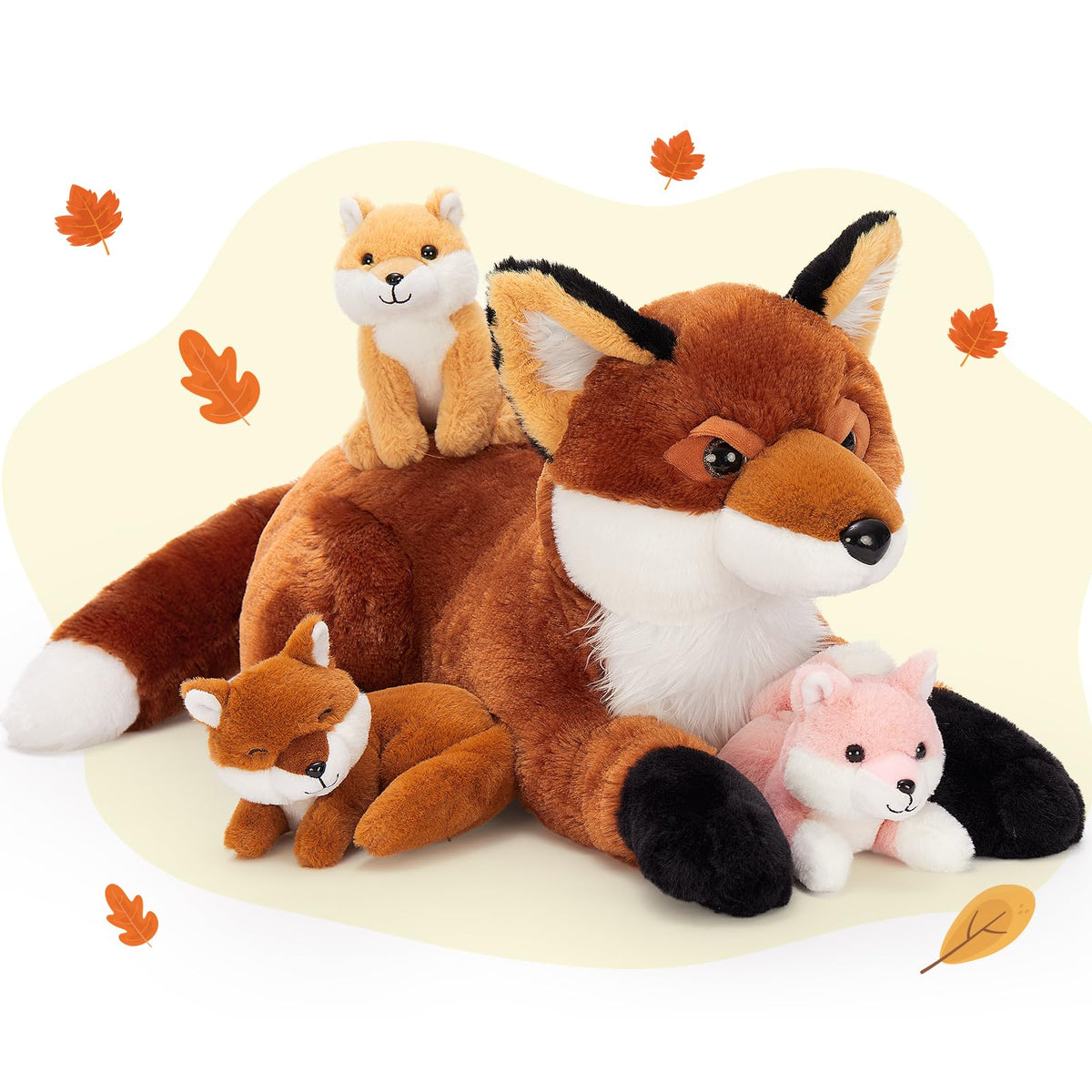 BENINY mommy red fox plush, 22 inches, perfect for cuddles and storytelling