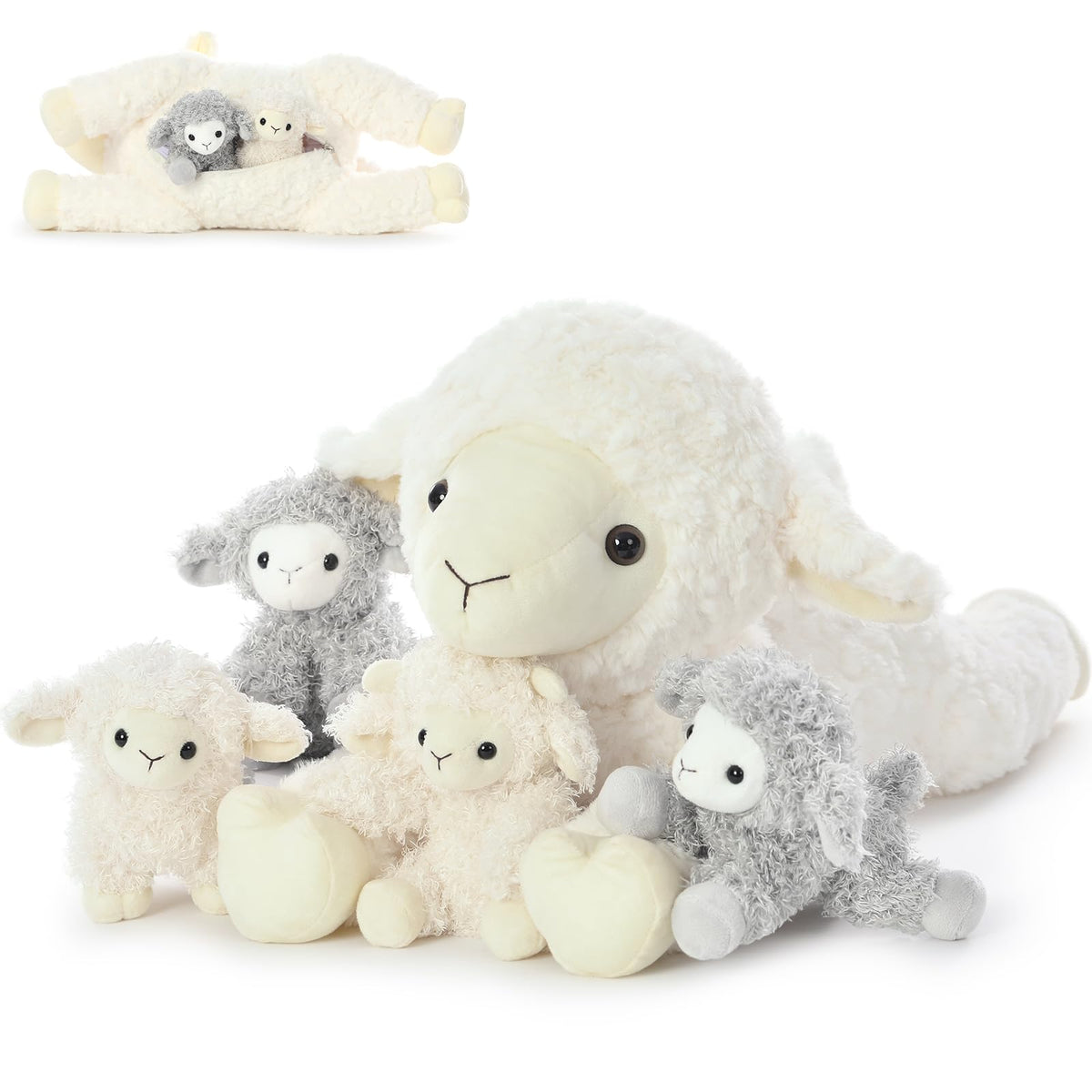 BENINY mommy lamb plush 20-inch cuddly centerpiece for imaginative play.