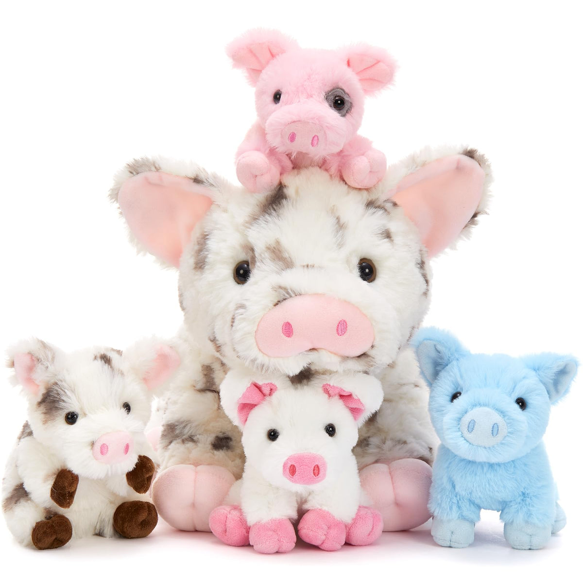 BENINY pig stuffed animal plush 16-inch mommy spotted, ideal for imaginative play and comforting hugs.