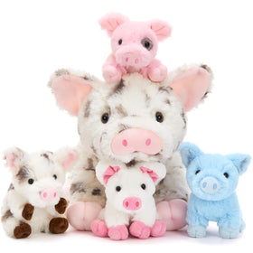 BENINY pig stuffed animal plush 16-inch mommy spotted, ideal for imaginative play and comforting hugs.