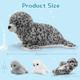 BENINY seal pups inside mummy's tummy reveal for interactive play.