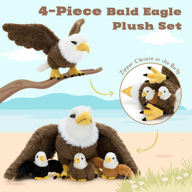 BENINY soft fabric eagle plush offering plush comfort during cuddles