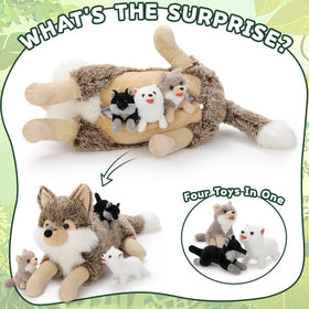 BENINY baby wolf plush, soft mini companion for imaginative play.