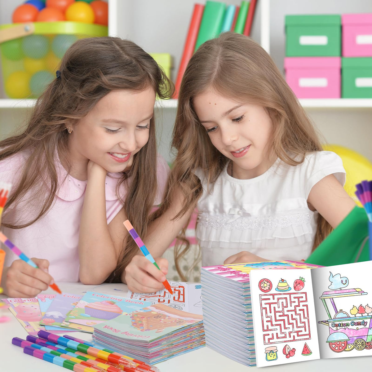 BenLouis 12 styles mini coloring book spread to inspire varied designs