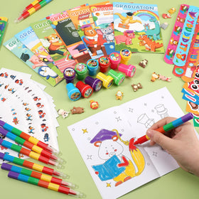 BenLouis 192-pcs graduation stampers for quick classroom activities.
