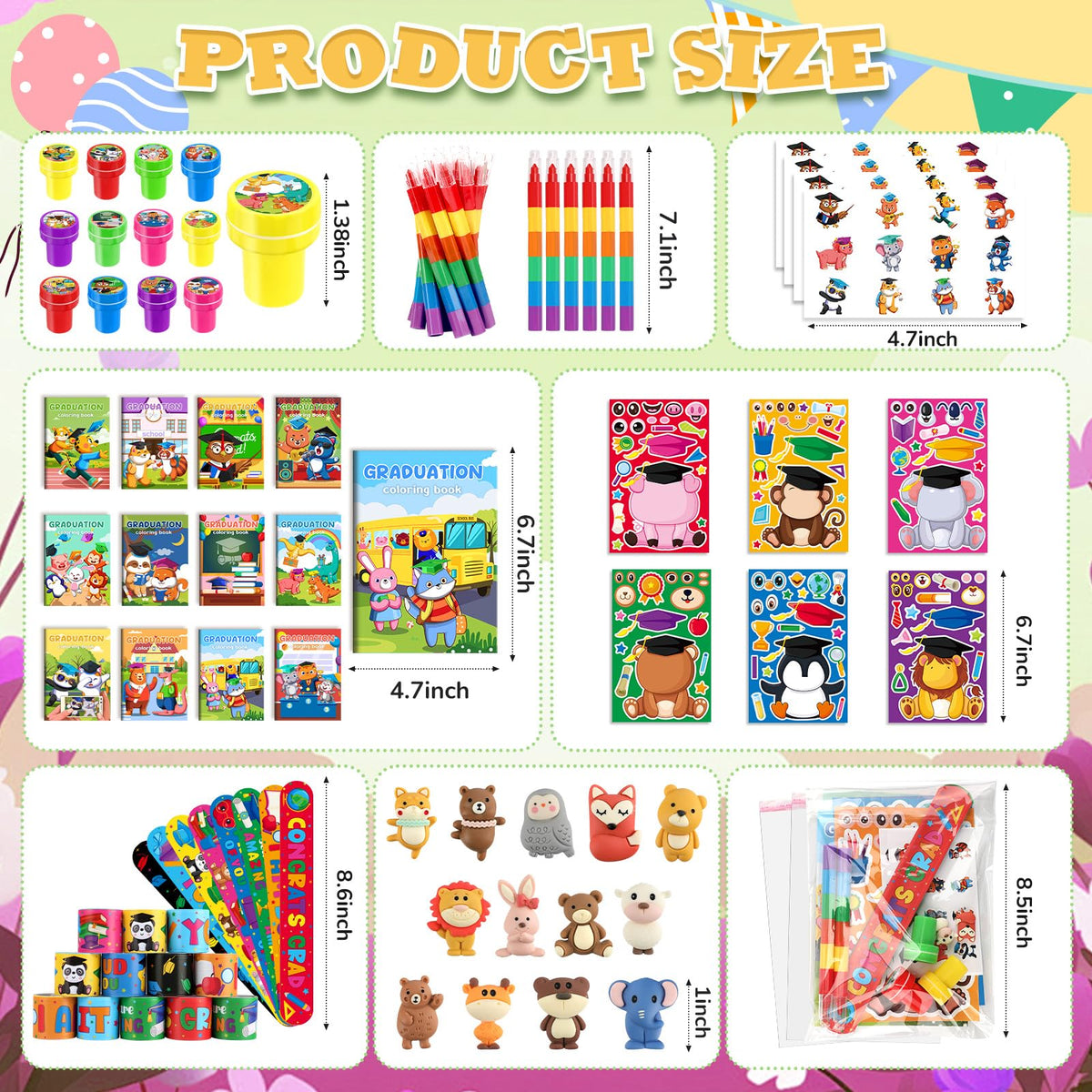 BenLouis 192-pcs graduation stickers kit for decorating projects and displays.