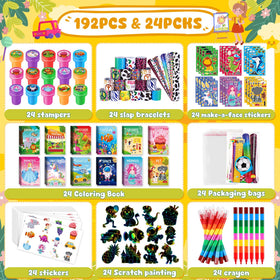 BenLouis 192Pcs crayons in eight bright colors for kids' coloring fun