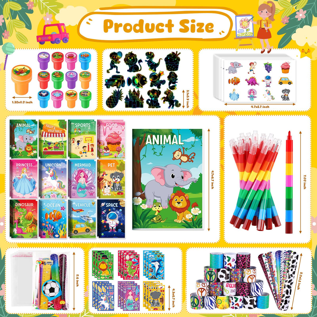 BenLouis 192Pcs slap bracelets in vivid designs for quick party crafts
