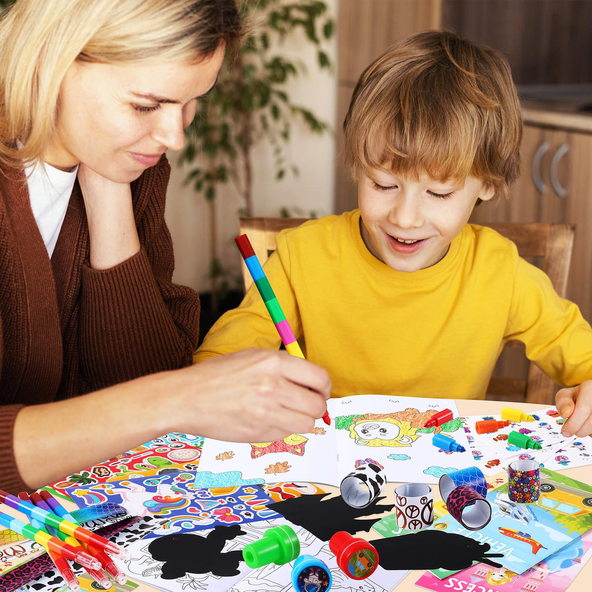 BenLouis 192Pcs stickers and make-a-face stickers for creative decorating