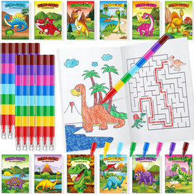 BenLouis 24 dinosaur mini coloring books for kids, ideal party favors.