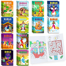 BenLouis 60-pack Christian coloring books, front view, ideal for classroom or party favors.