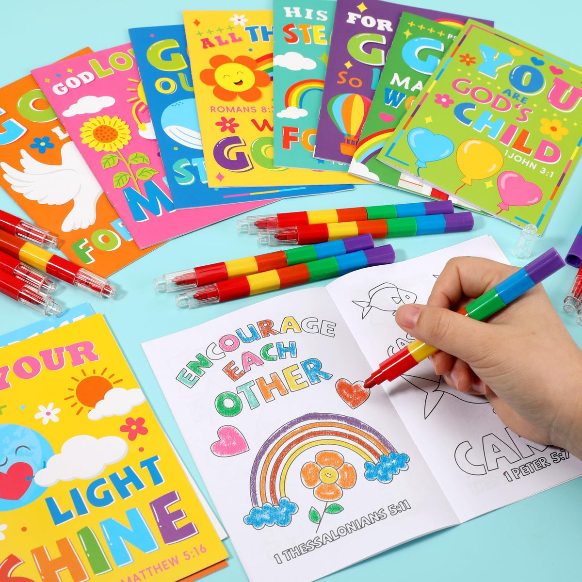 BenLouis 12 styles of mini books offer varied themes for coloring fun