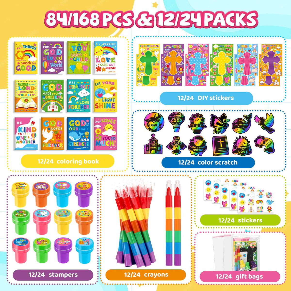 BenLouis Bible Party Favors coloring pages with engaging Bible verse illustrations