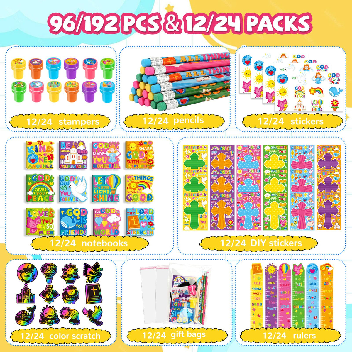 BenLouis Bible verses pencils ideal for gift bags and rewards.