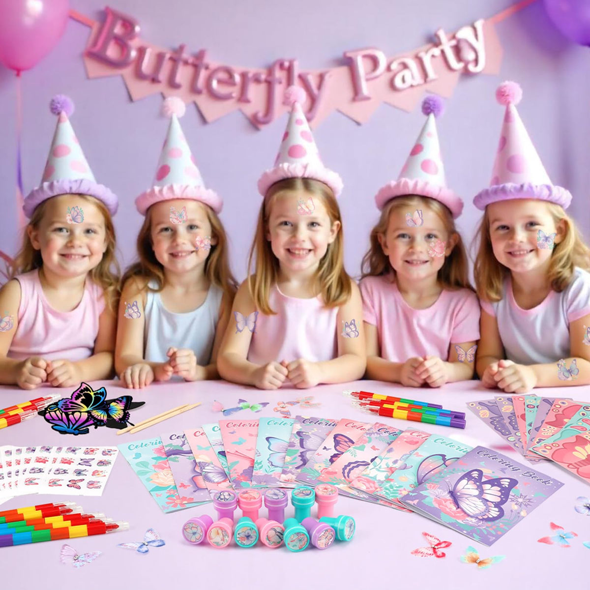 BenLouis butterfly stickers inspire decorating projects and goodie bag decorating.