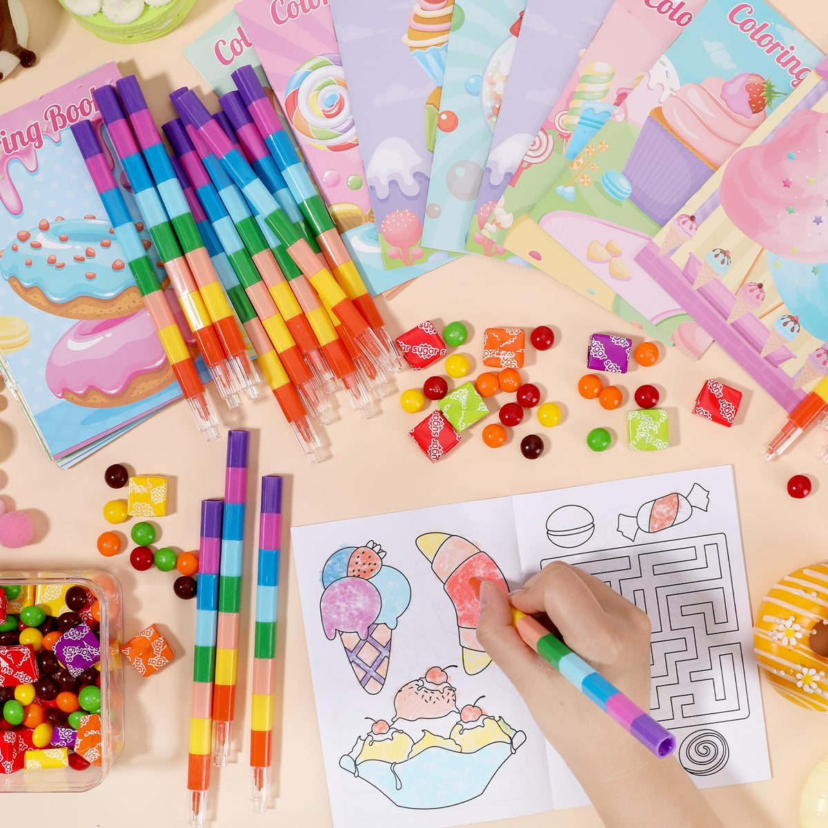 BenLouis candyland ice cream party favors image with bright colors for imaginative play