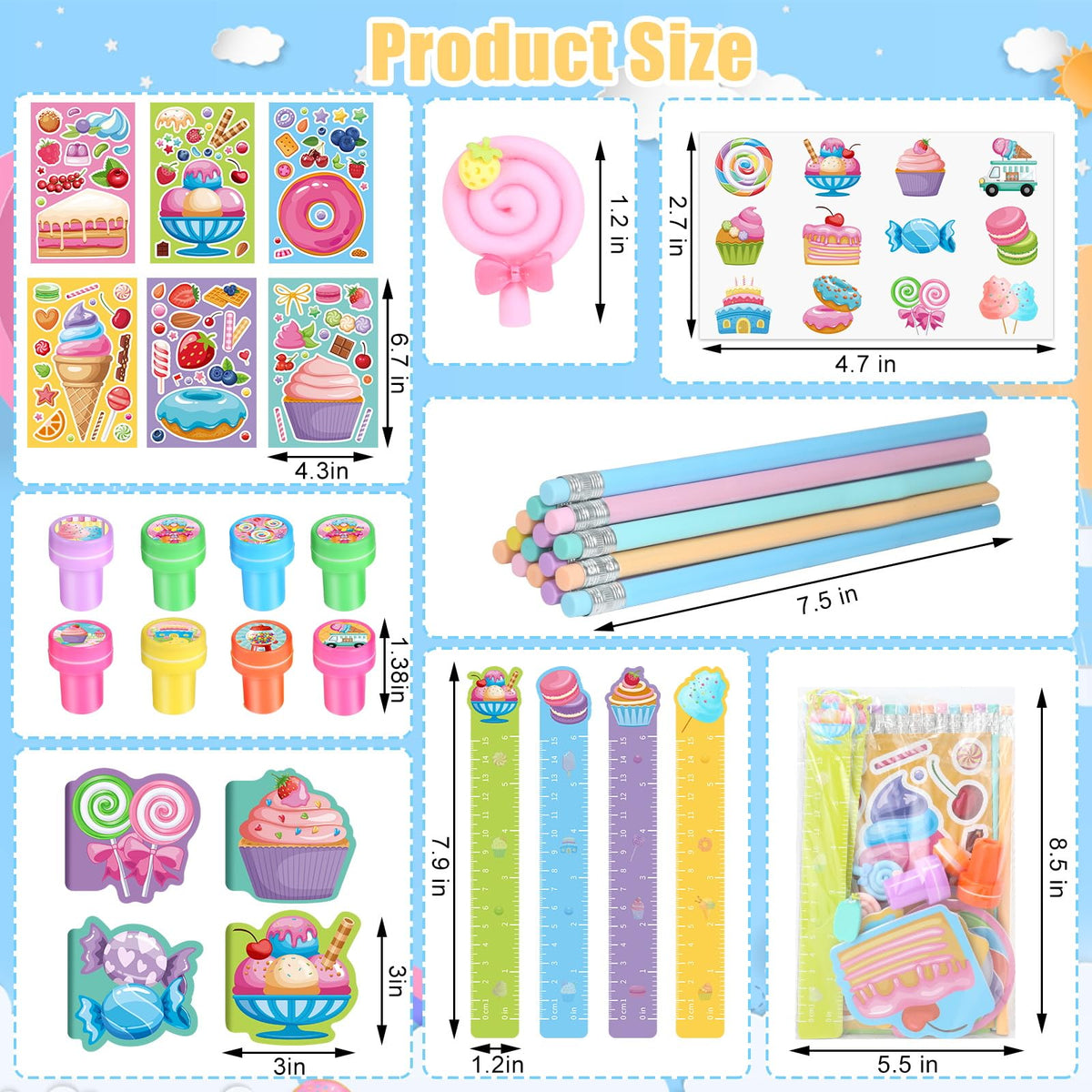 BenLouis candyland rulers for schoolwork and party activities.