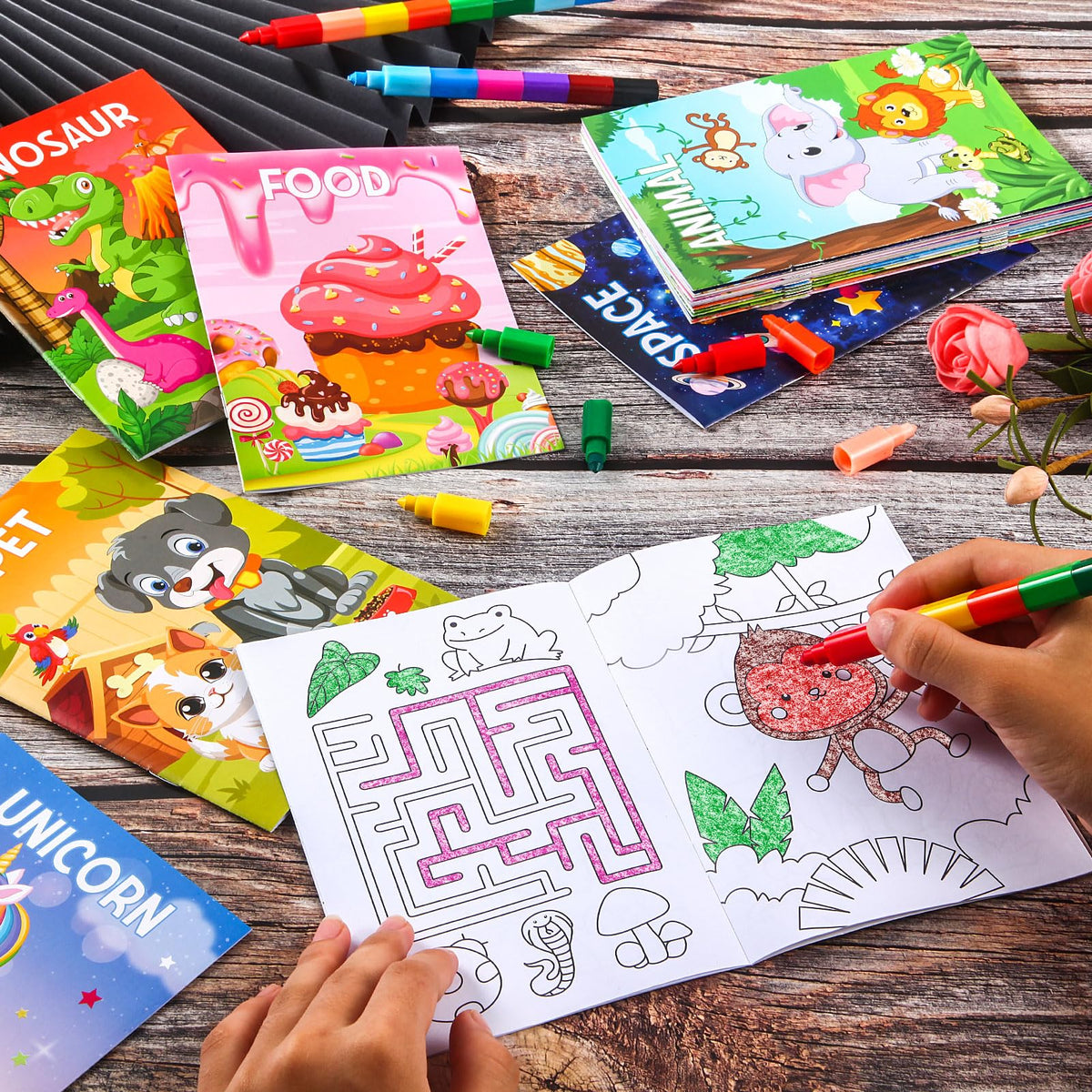 BenLouis coloring books offer 72 patterns across 12 styles for diverse fun.