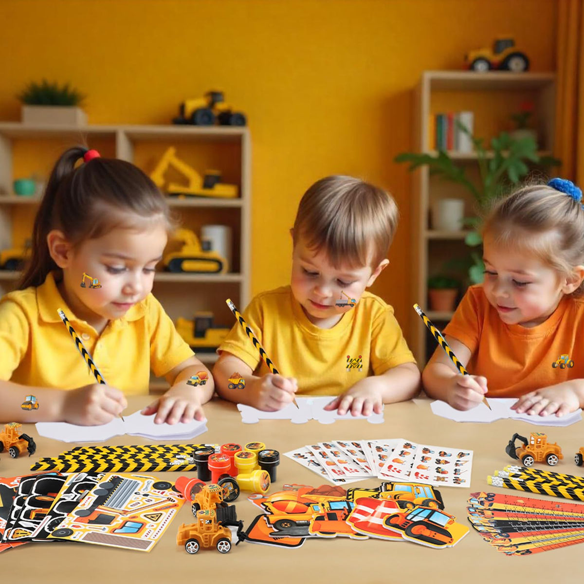 BenLouis construction stickers add flair to goody bags and crafts