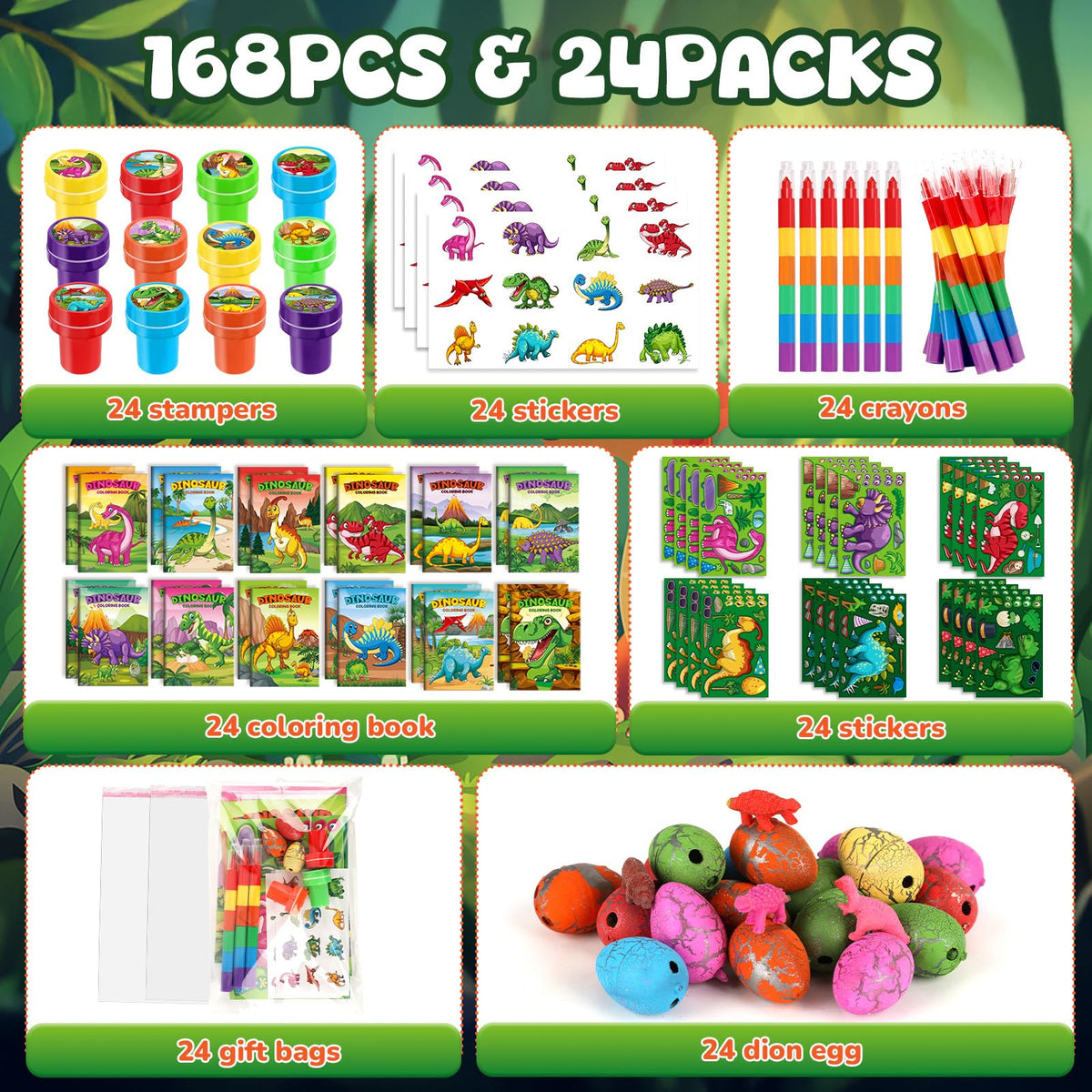 BenLouis dinosaur crayons pack with vibrant colors for little artists.