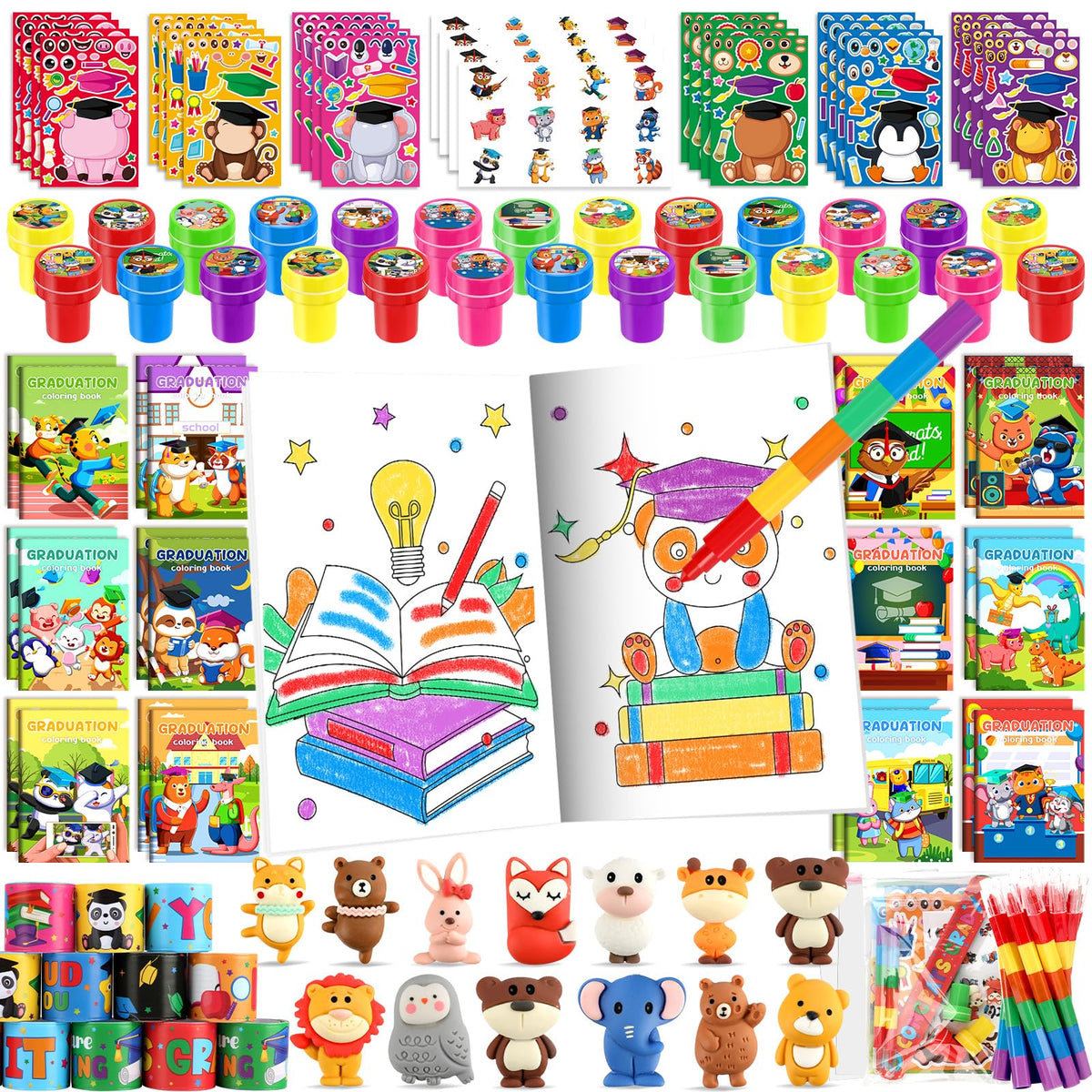 BenLouis graduation coloring books with crayons, engaging classroom activity