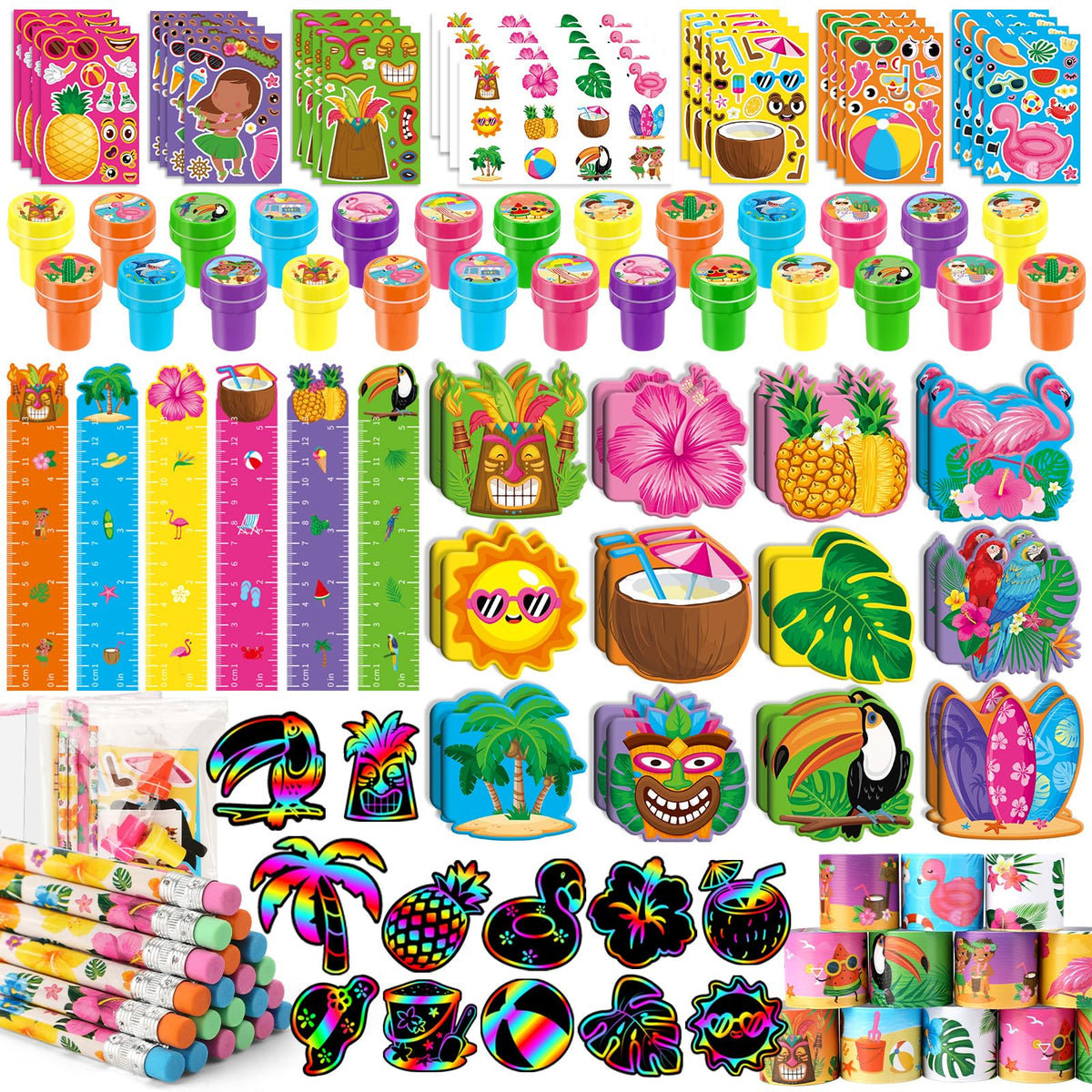 BenLouis Hawaiian mini notebooks with tropical covers ready for classroom use or party favors