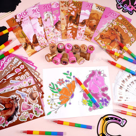 BenLouis 12 horse racing stampers enhance kids' crafts with stamping fun