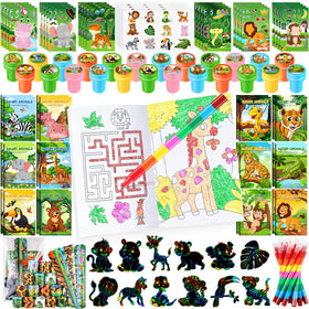 BenLouis jungle safari coloring books spark creativity during party activities.