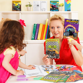 BenLouis kid coloring at table with crayons, fostering color recognition