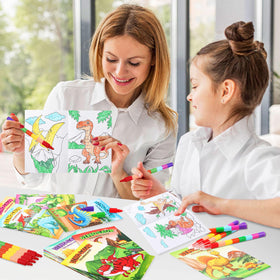 BenLouis travel-friendly mini coloring book size 6.7 x 4.7 inches.
