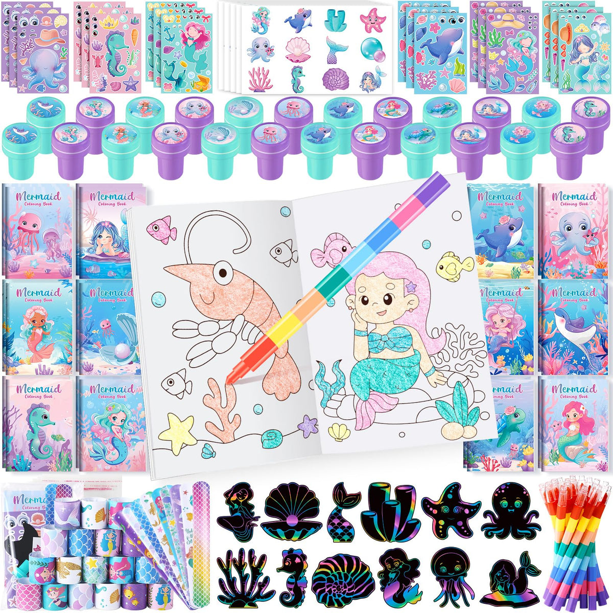 BenLouis mermaid coloring books inspire creativity at parties.