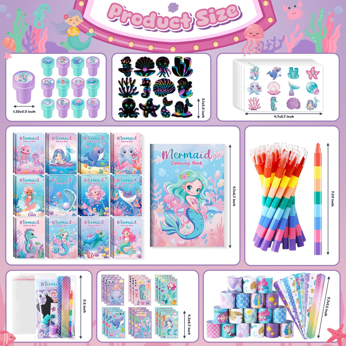 BenLouis mermaid slap bracelets for fun wearable party favors.
