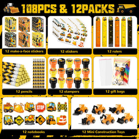 BenLouis mini notebooks ideal desk companions for kids' construction party favors