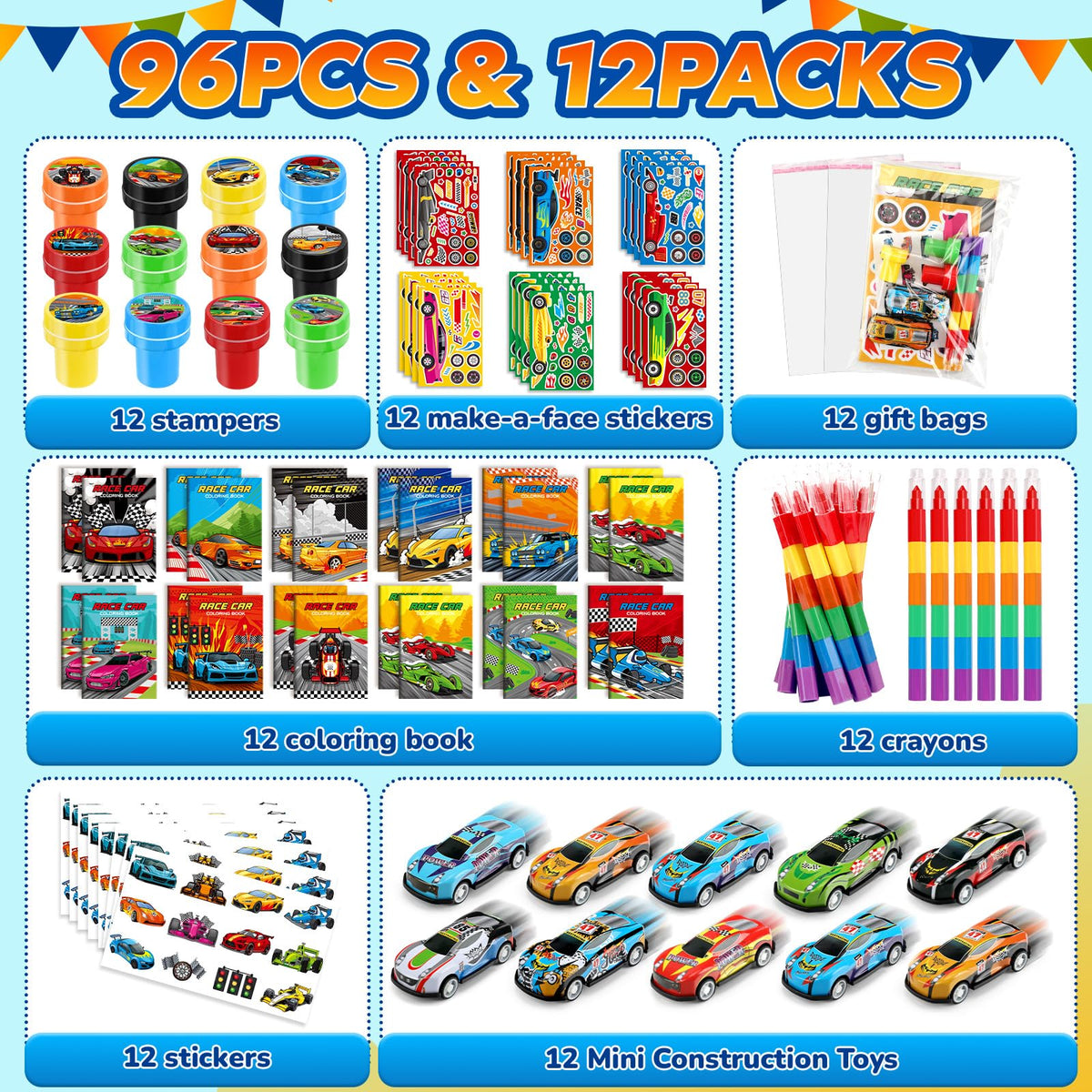 BenLouis mini race car toys ideal as quick party fillers