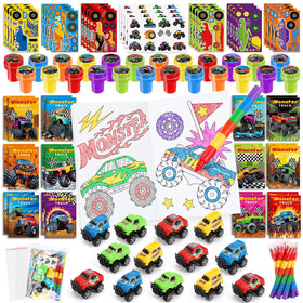 BenLouis Monster Truck coloring books engage kids at parties with bold illustrations.