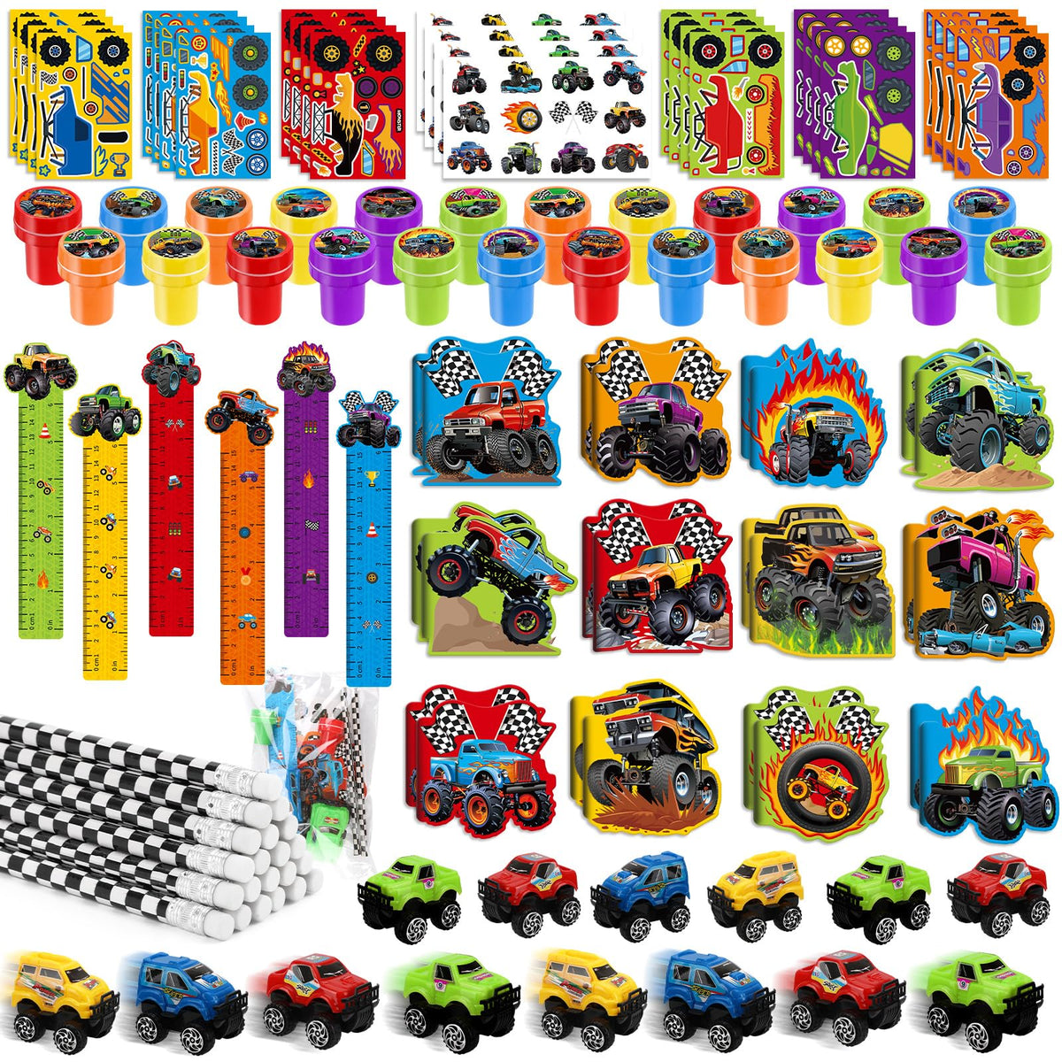 BenLouis monster truck mini notebooks for party activities and notes