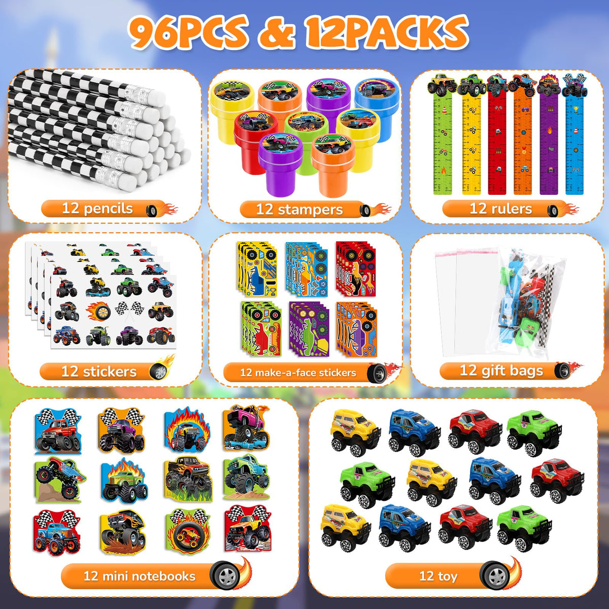 BenLouis monster truck toys for play and display