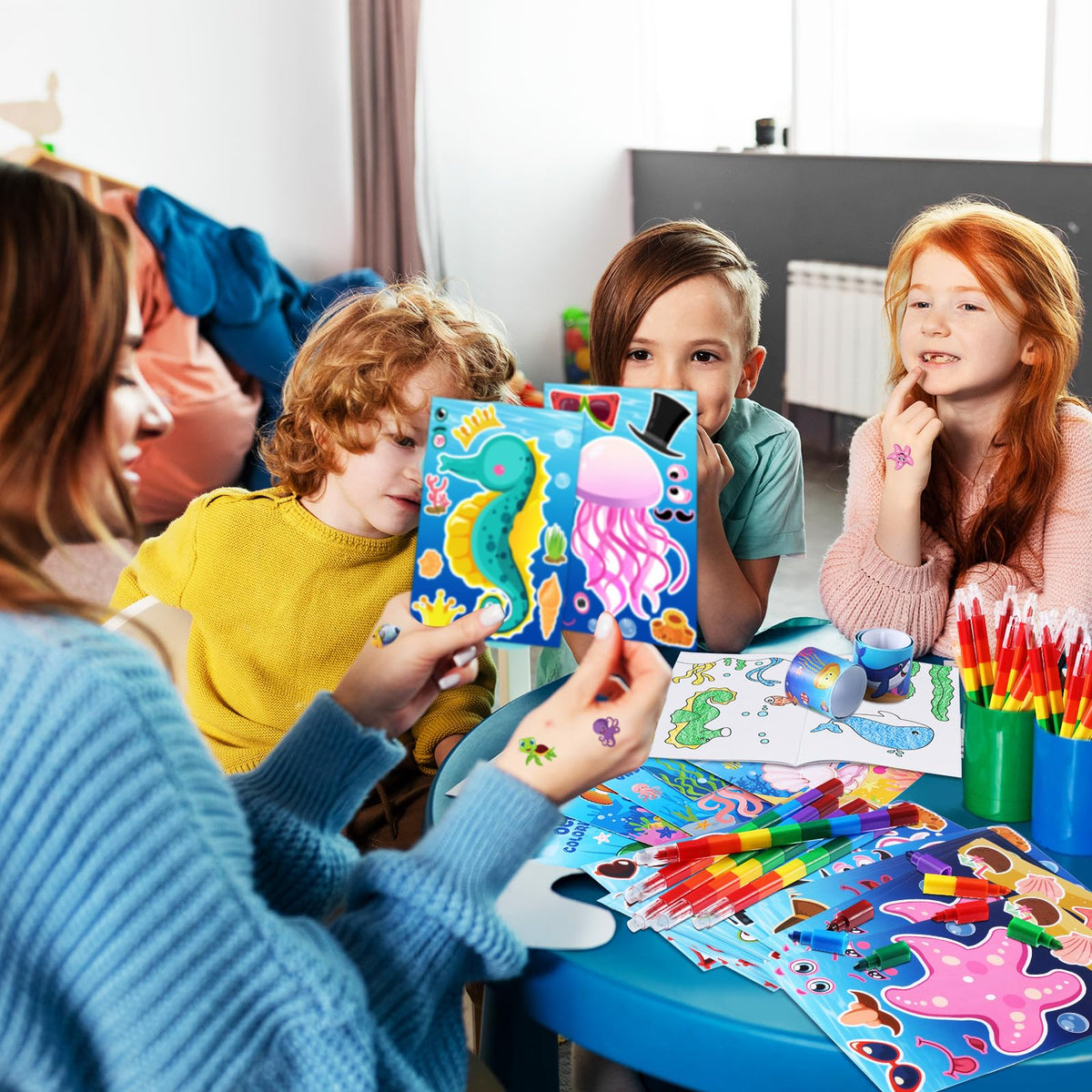 BenLouis ocean stickers for decorate party loot and DIY projects