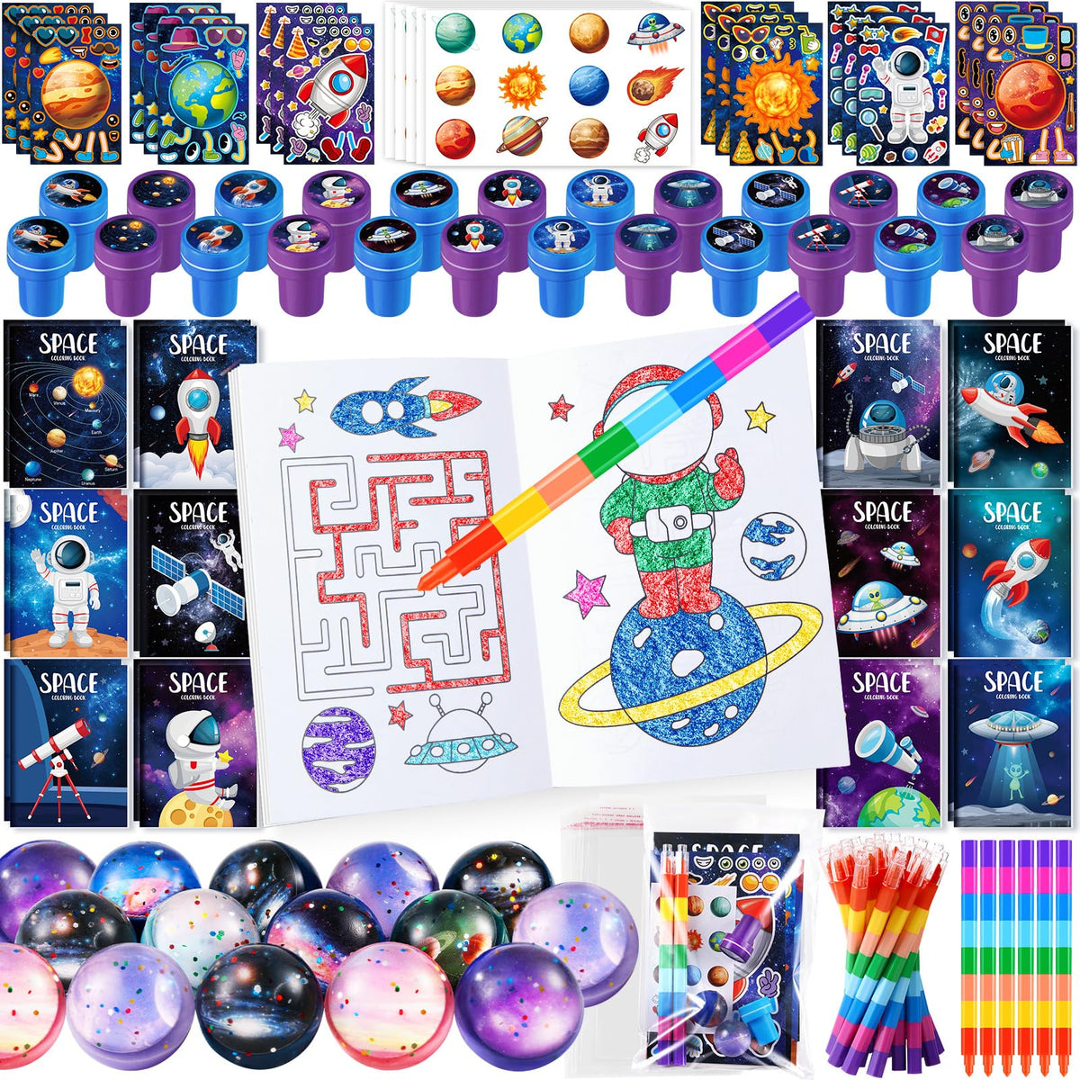 BenLouis outer space coloring books show planets for creative kids after-school fun.