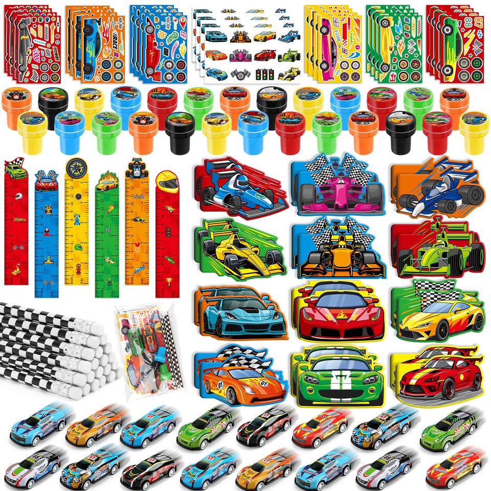 BenLouis race car mini notebooks for party favors and classroom activities.