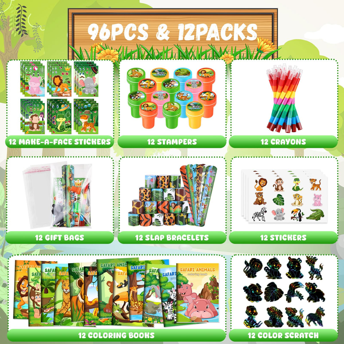 BenLouis safari crayons provide smooth coloring for energetic kids.