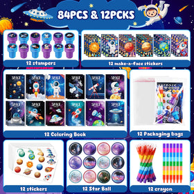 BenLouis space crayons set provides bright colors for quick space-themed drawing.